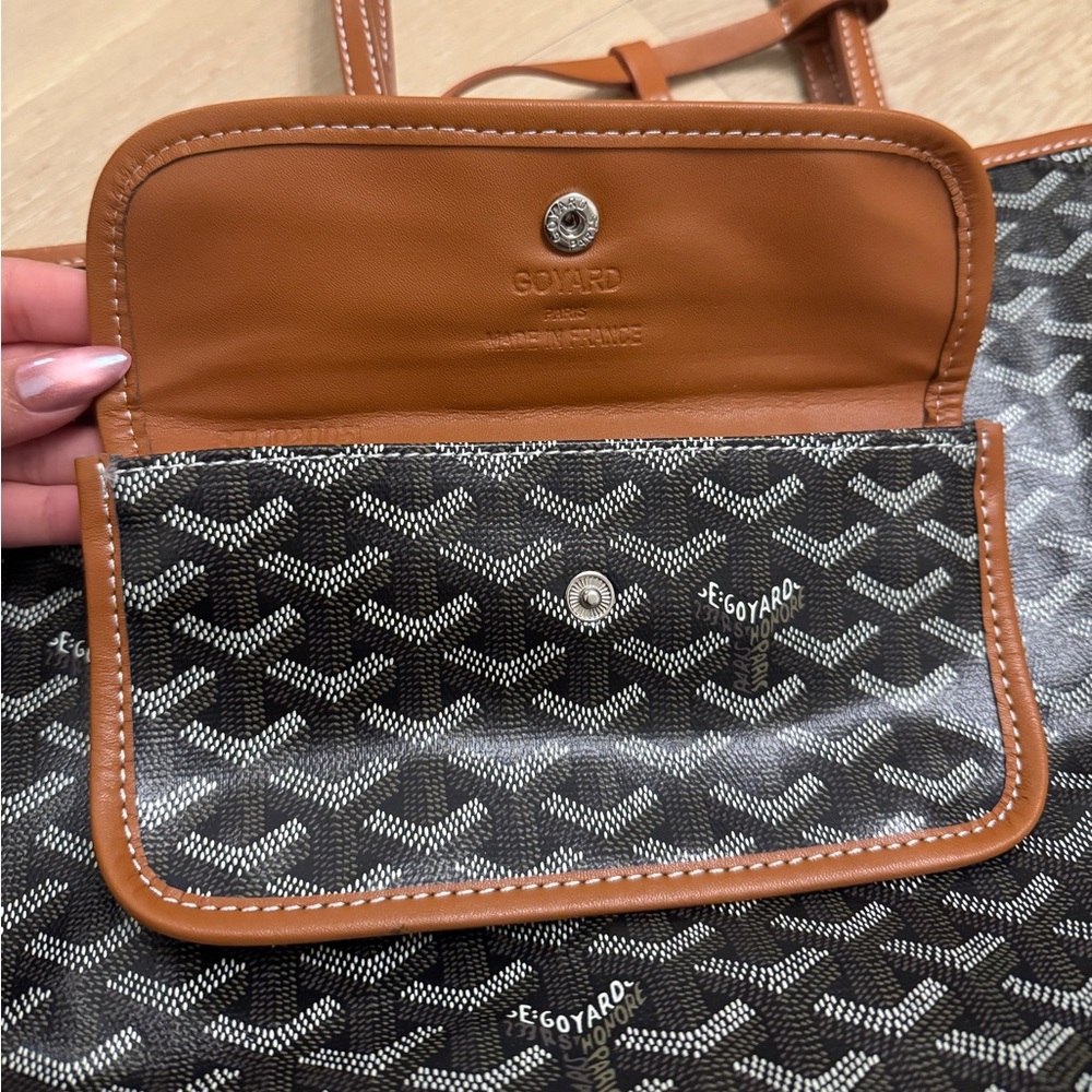 Black & Tan Medium Goyard Tote - Picture 5 of 6